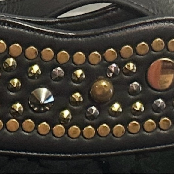 Studded Black Women's Bag - Picture 3 of 10